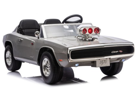 Przejdź do produktu Dziecięcy samochód na akumulator LEAN CARS Dodge Charger R/T DLS-K12 24V 2x200W szary (pilot 2.4G, 3 biegi, koła EVA)