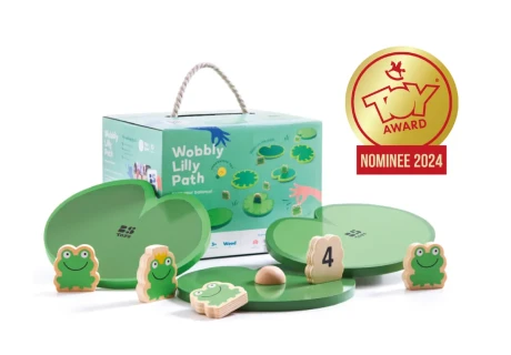 Przejdź do produktu Ścieżka Równowagi „Żabki” – Drewniany Tor Motoryczny dla Dzieci 3+