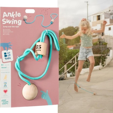 Przejdź do produktu BS Toys Skakanka na nogę Ankle Swing – Drewniana zabawka ruchowa dla dzieci 6+
