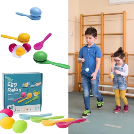 Przejdź do produktu BS Toys Wyścig „Jajko na łyżce” – gra zręcznościowa dla dzieci 4+ (zestaw 4 łyżek i jajek)