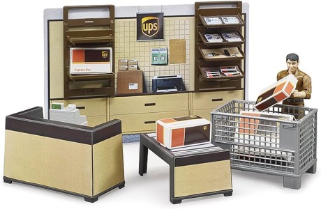Przejdź do produktu Bruder BR-62250 Centrum Logistyczne UPS 1:16 – Zestaw Bworld z Figurka i Akcesoriami