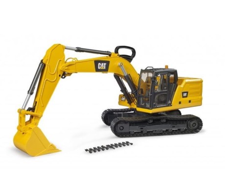 Przejdź do produktu BRUDER BR-02483 Koparka czerpakowa CAT Profi 1:16 na gąsienicach — duży model z obrotową kabiną i otwieranymi elementami