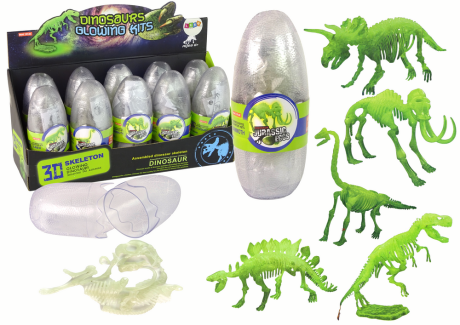 Przejdź do produktu Świecący W Ciemności Szkielet 3D Dinozaury Mamut w Jajku