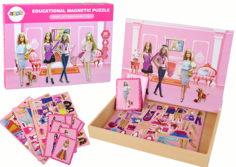 Przejdź do produktu Zestaw Edukacyjnych Puzzli Magnetycznych Motyw Lalki