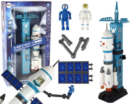 Przejdź do produktu Zabawka Misja Kosmiczna Rakieta Astronauci Wyrzutnia 15 Elementów