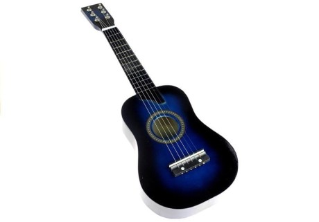 Przejdź do produktu Gitara Drewniana Klasyczna z Kostką Niebieska 60 cm