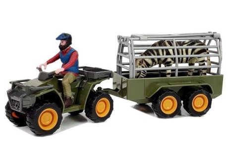 Przejdź do produktu Quad z Przyczepką Transporter  Figurki Zebra