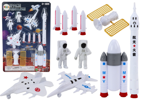 Przejdź do produktu Zestaw Figurek Kosmicznych Astronauci Rakiety 11El