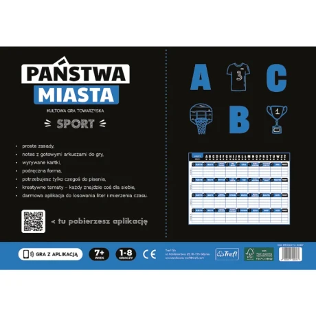 Przejdź do produktu Państwa–Miasta Sport — Gra towarzyska z gotowymi arkuszami