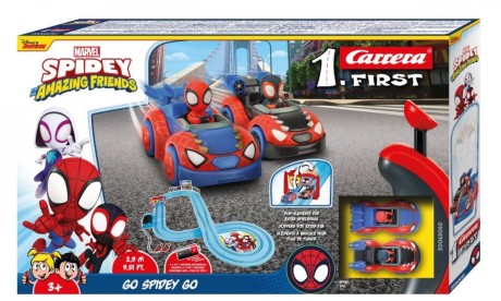 Przejdź do produktu Carrera First Spidey Go Spidey Go! 2,9 m – Tor Wyścigowy Spider-Man + 2 Autka