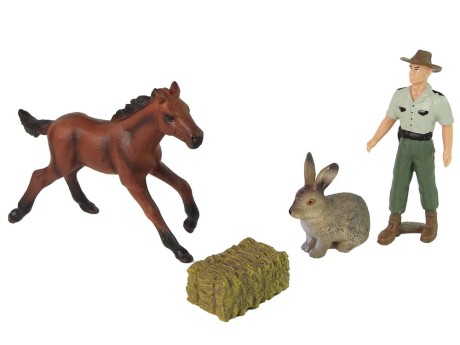 Przejdź do produktu Zestaw Figurek Zwierzęta Koń Zając Rolnik