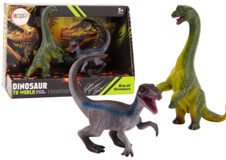 Przejdź do produktu Zestaw Figurek Dinozaurów Brachinozaur Velociraptor 2El