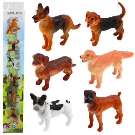 Przejdź do produktu Zestaw Mini Figurki Psy Owczarek Niemiecki Jamnik Buldog Francuski 4cm 6szt